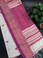 Bengal Cotton Saree with Traditional Pink Border