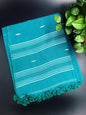 Ocean Blue Pure Cotton Saree