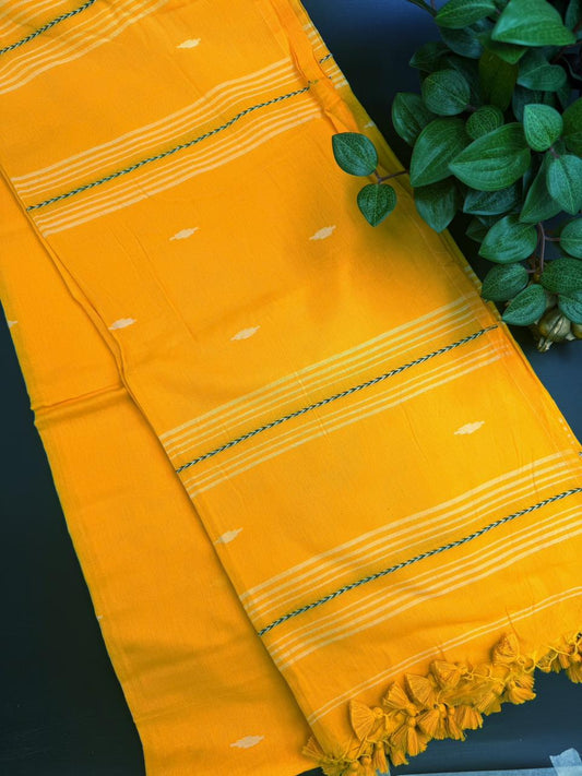 Golden Pure Cotton Saree