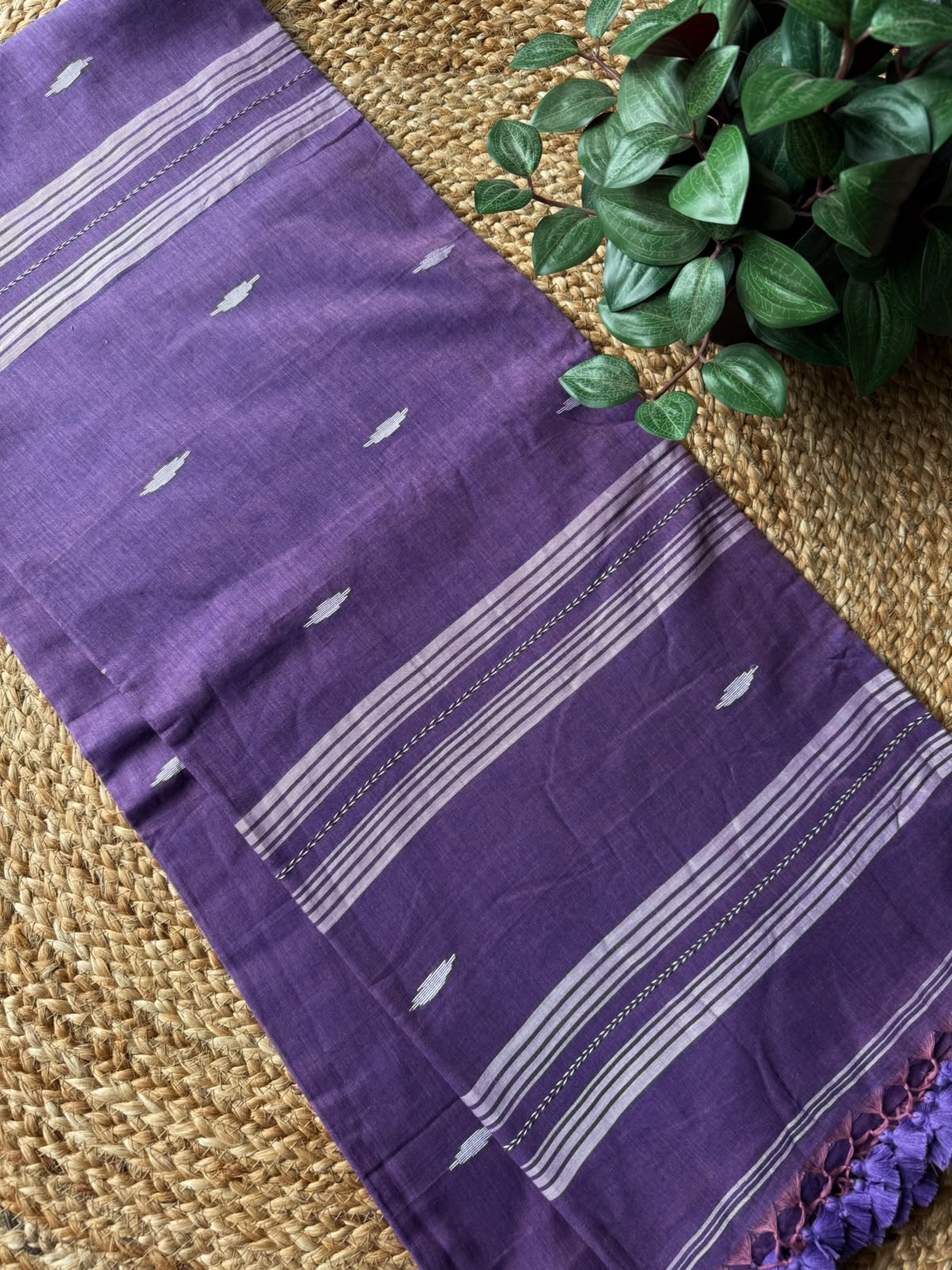 Violet Bengal Pure Cotton Saree