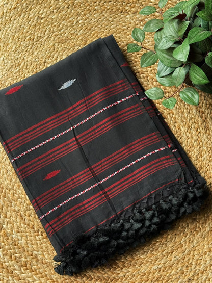 Black Bengal Pure Cotton Saree